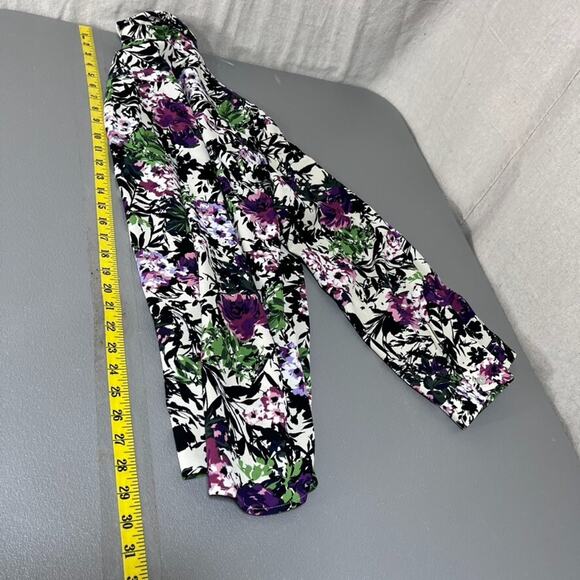 J Jill Womens Floral Button Up Top Size XL Petite Bloomcore Office Career Artsy - Picture 8 of 9